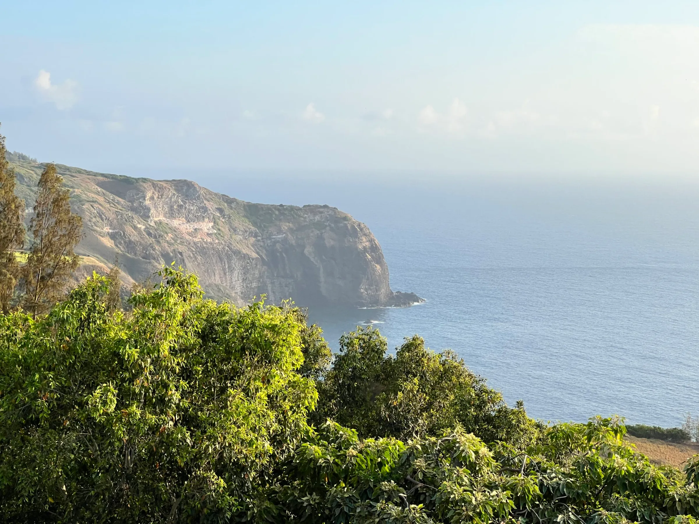 a large body of water with a mountain in the background